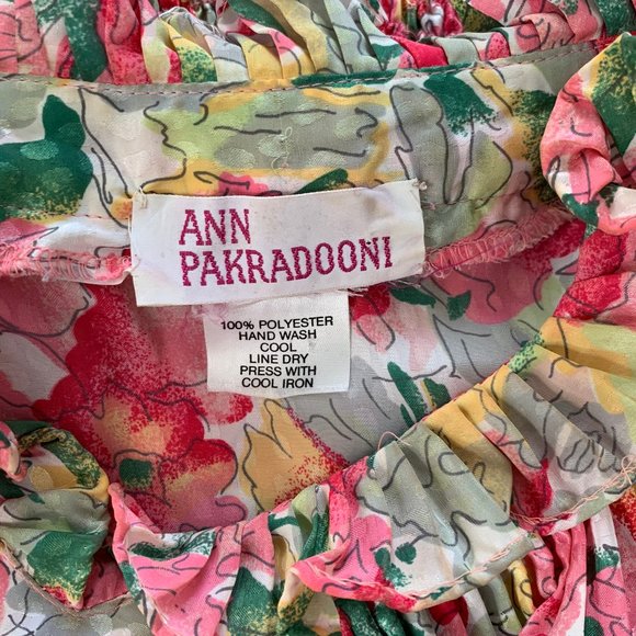 Rare Vintage Ann Pakradooni Floral Smocked Blouse - Picture 8 of 8